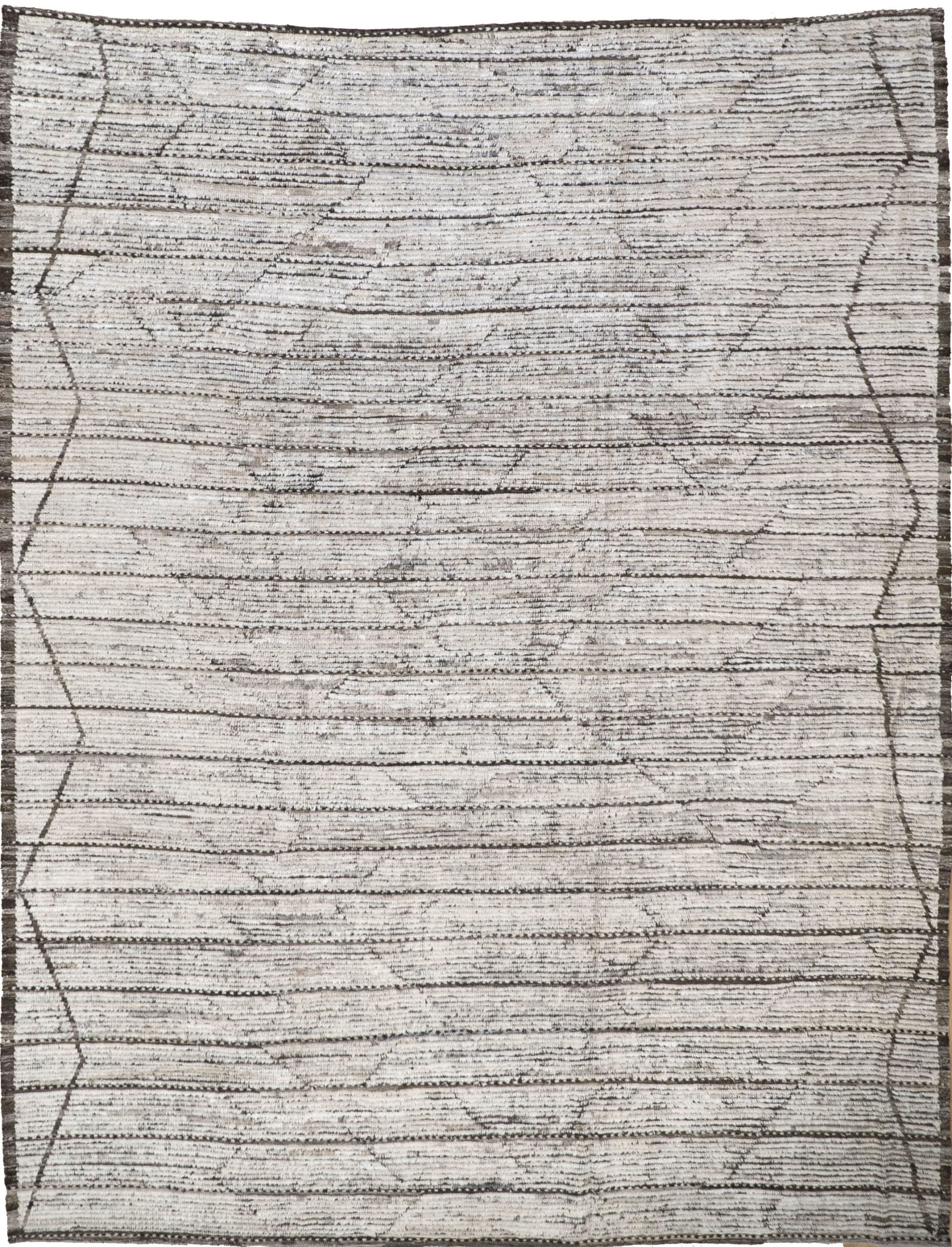 9.3 X 11.9 AFGHAN MOROCCAN/MODERN WOOL (# 9531 )