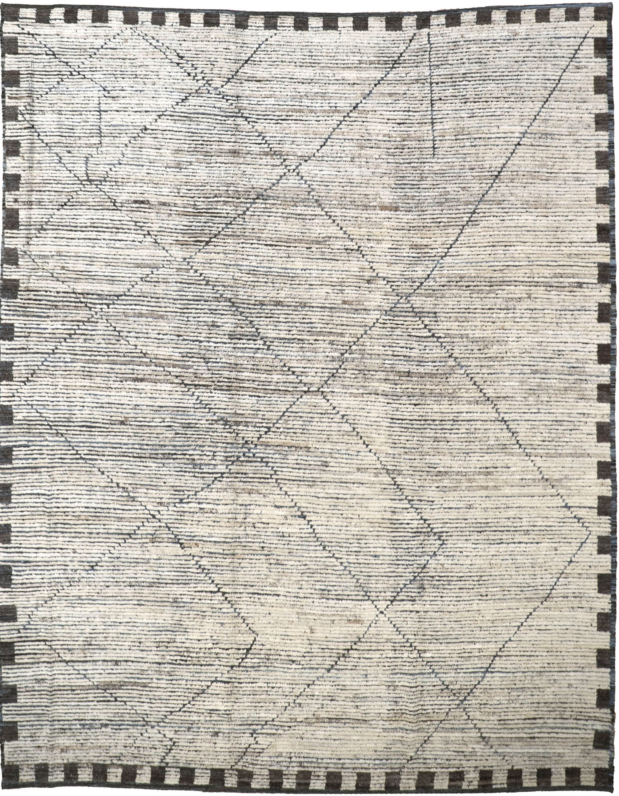 9.8X12.3 AFGHAN MOROCCAN/MODERN WOOL (# 9533 )