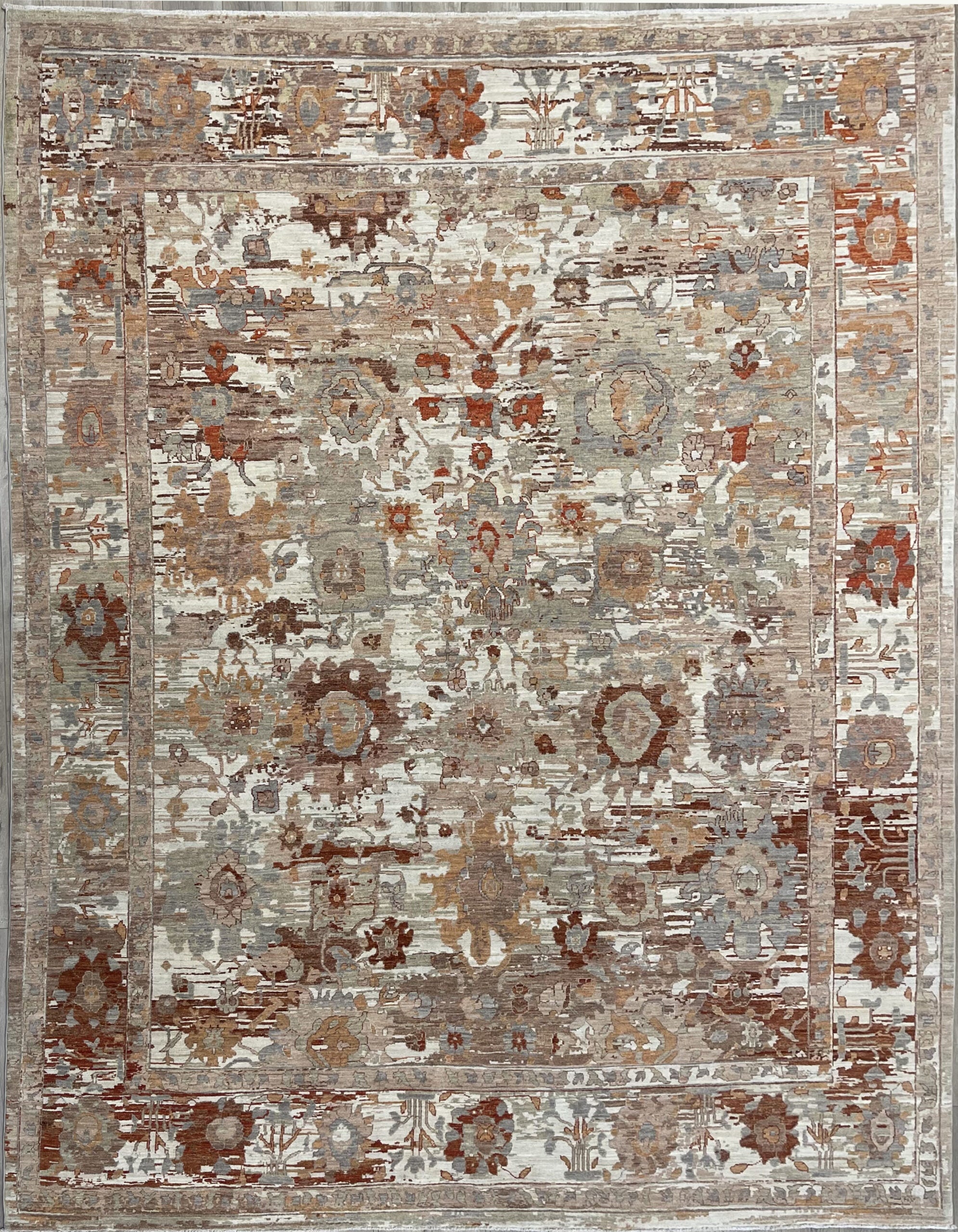 9’0″X12’0″ AFGHAN TRANSITIONAL OUSHAK WOOL (#9843)