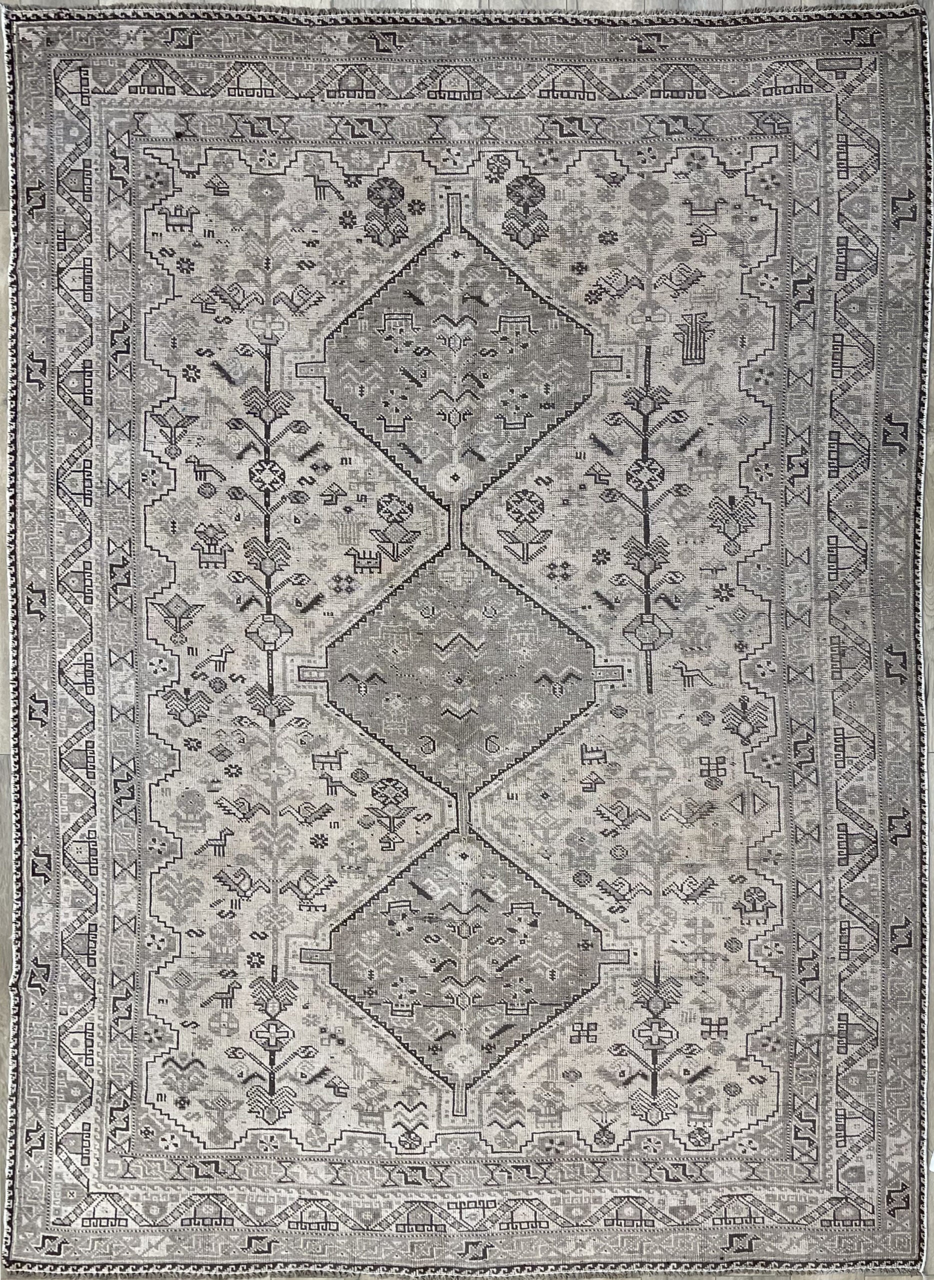 6’9″X9’5″ PERSIAN VINTAGE SHIRAZ WOOL (#69381)
