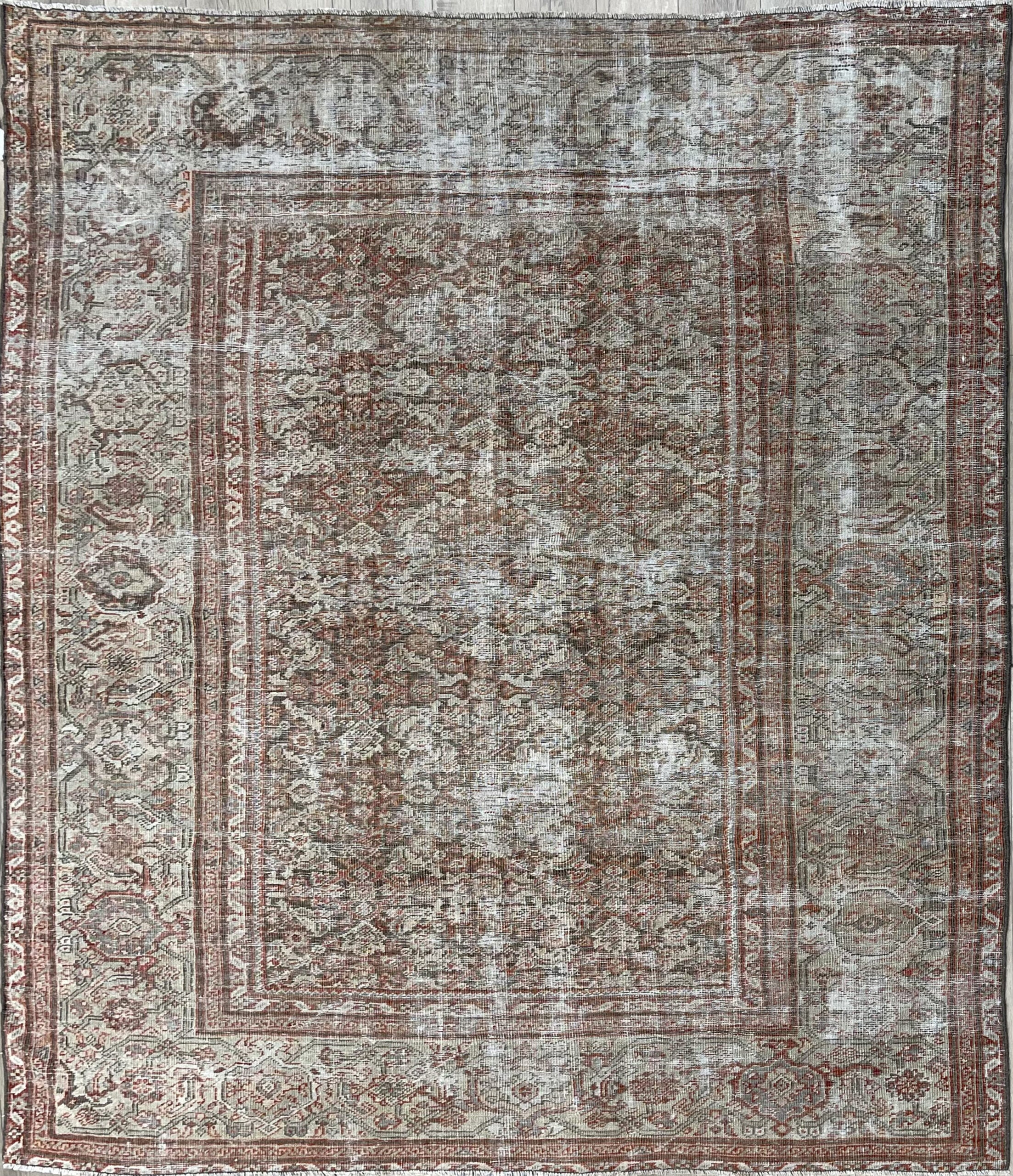 7’0″X8’2″ PERSIAN VINTAGE MAHAL WOOL (#14327)
