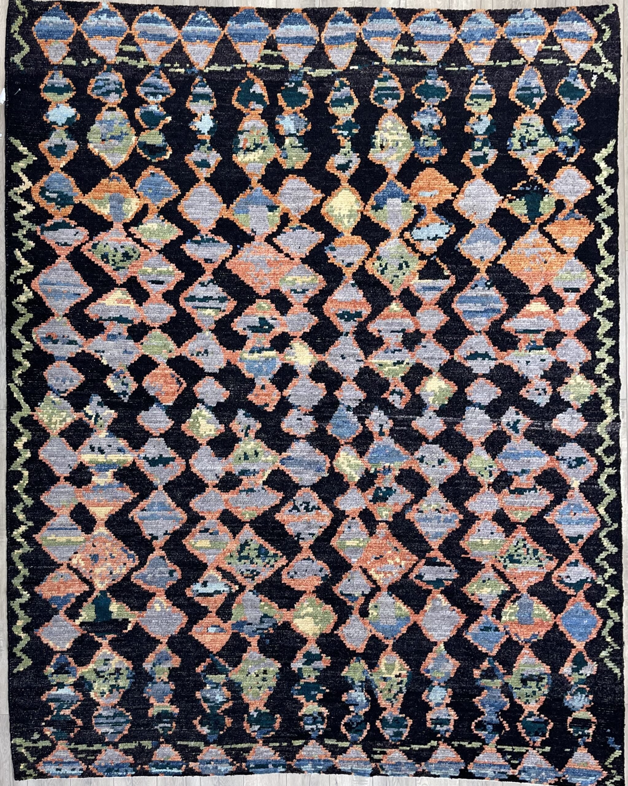 8’0″X10’0″ AFGHAN MOROCCO WOOL (#9973)