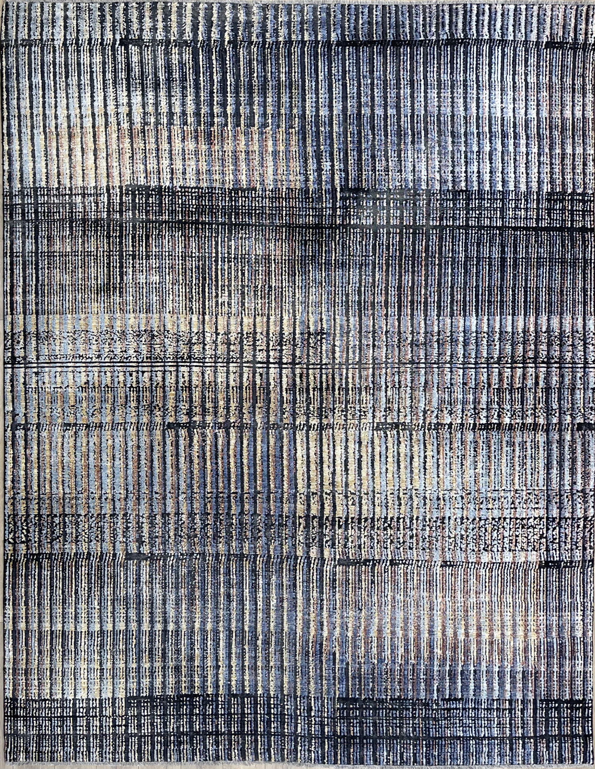 8’0″X10’0″ INDIA MODERN WOOL & SILK (#81606)