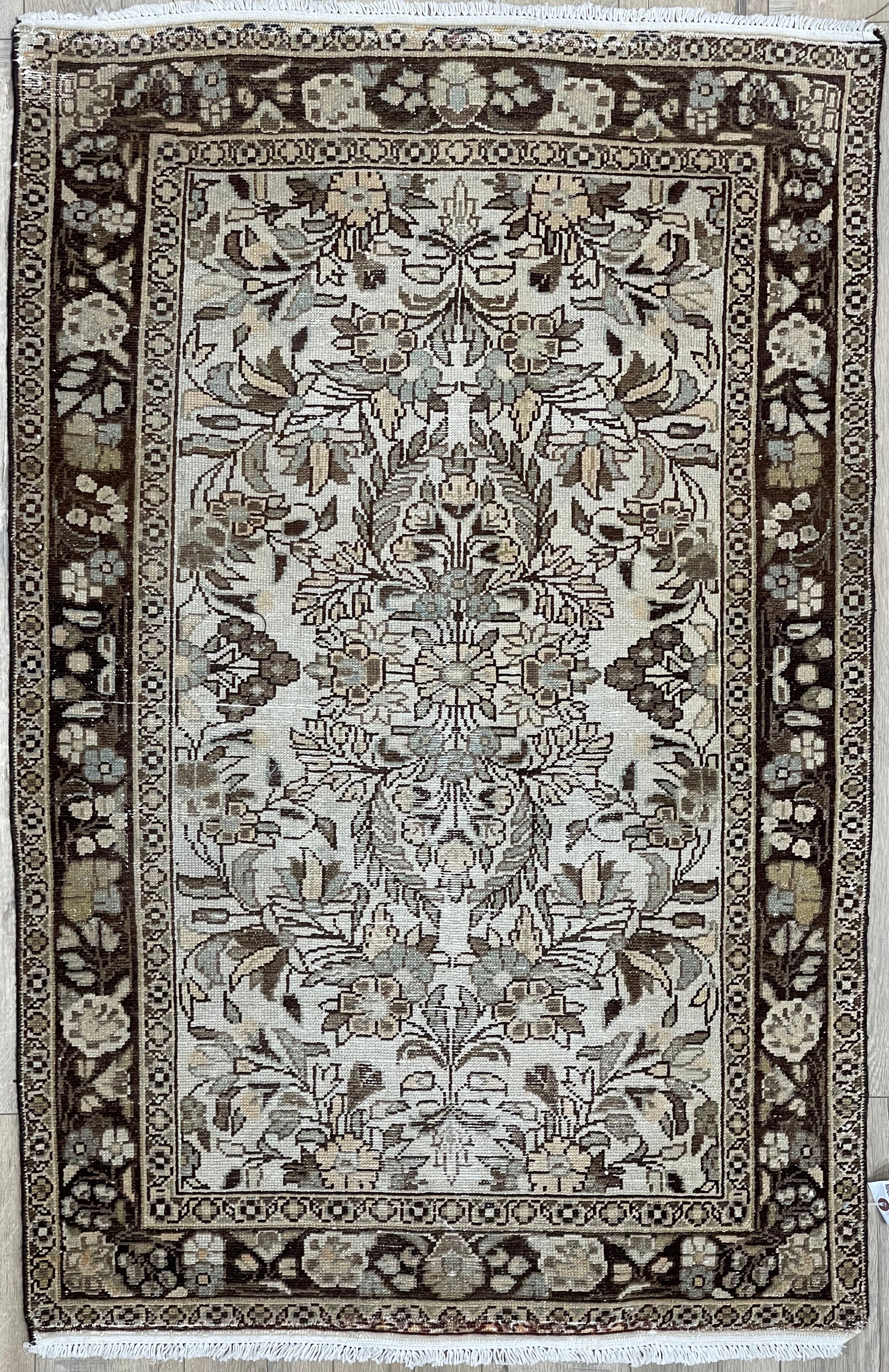 3'4"x5'0" Vintage Persian Malayer Wool (#10018)