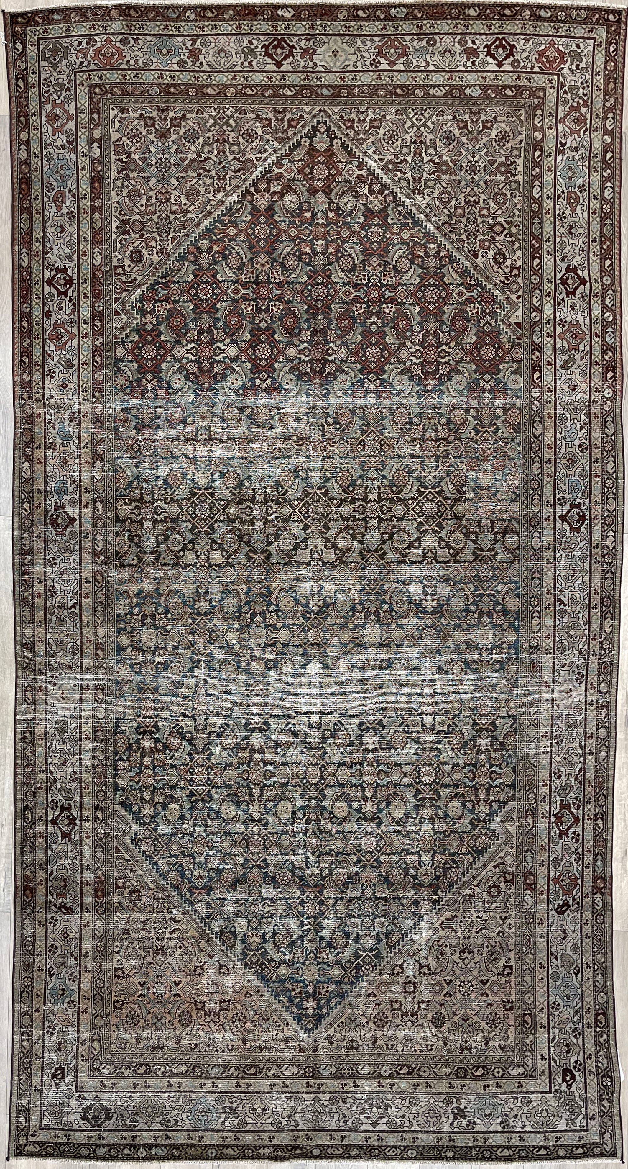 6'7"x11'8" Vintage Persian Malayer Wool (#10039)