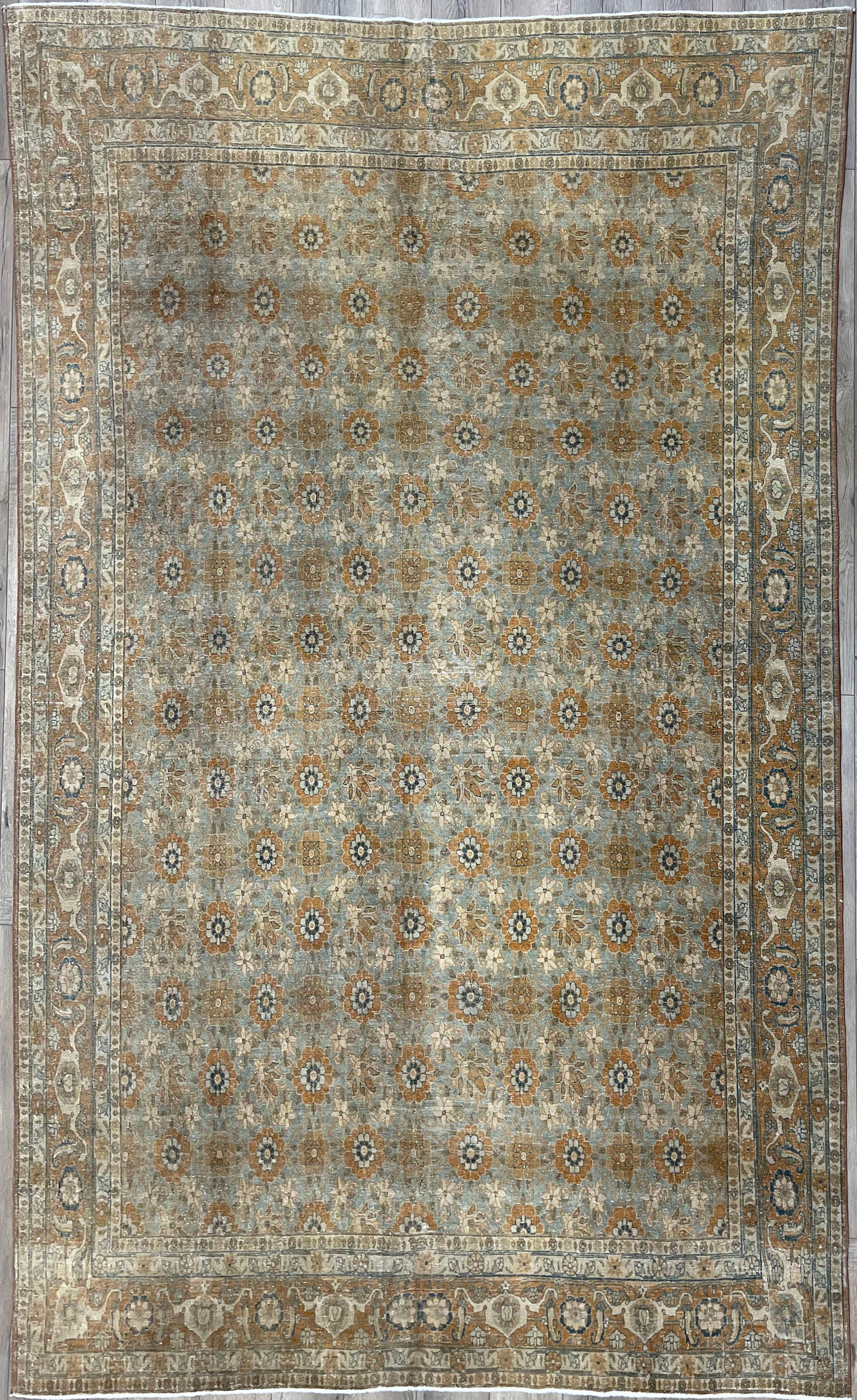 6'5"x10'4" Vintage Persian Varamean Wool (#10016)