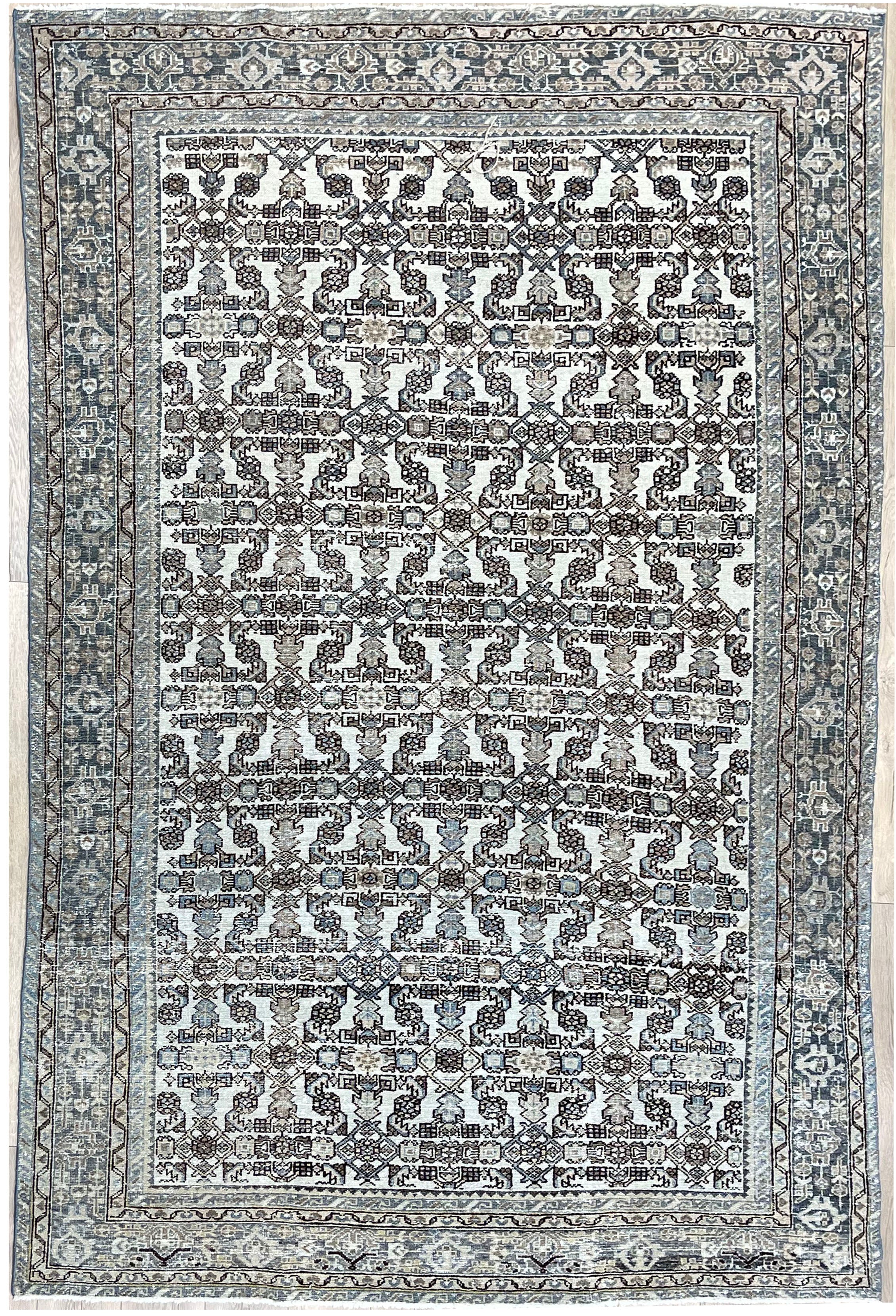 6'0"x9'0" Vintage Persian Malayer Wool (#9982)