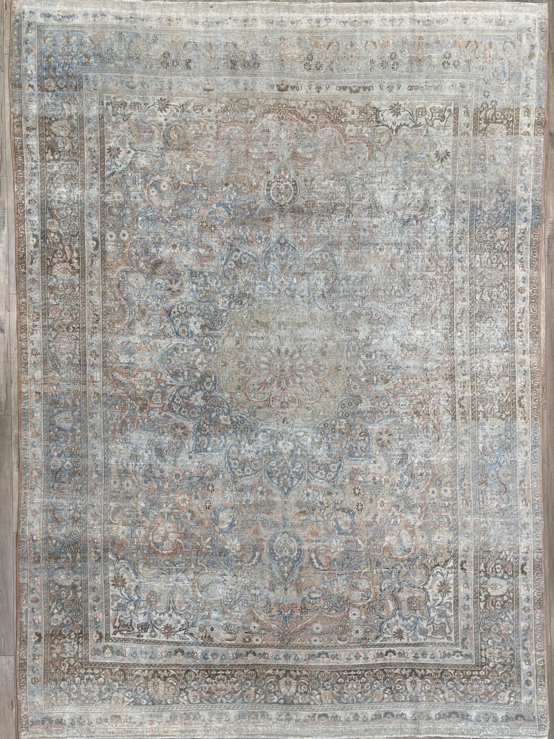 8'.9"x12'.3" Vintage Persian Mashad Wool (#9902)